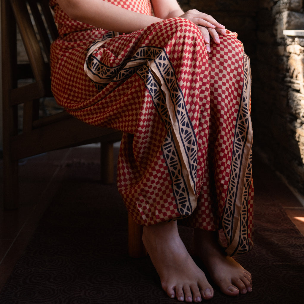 Madder Checkered Grid Pant