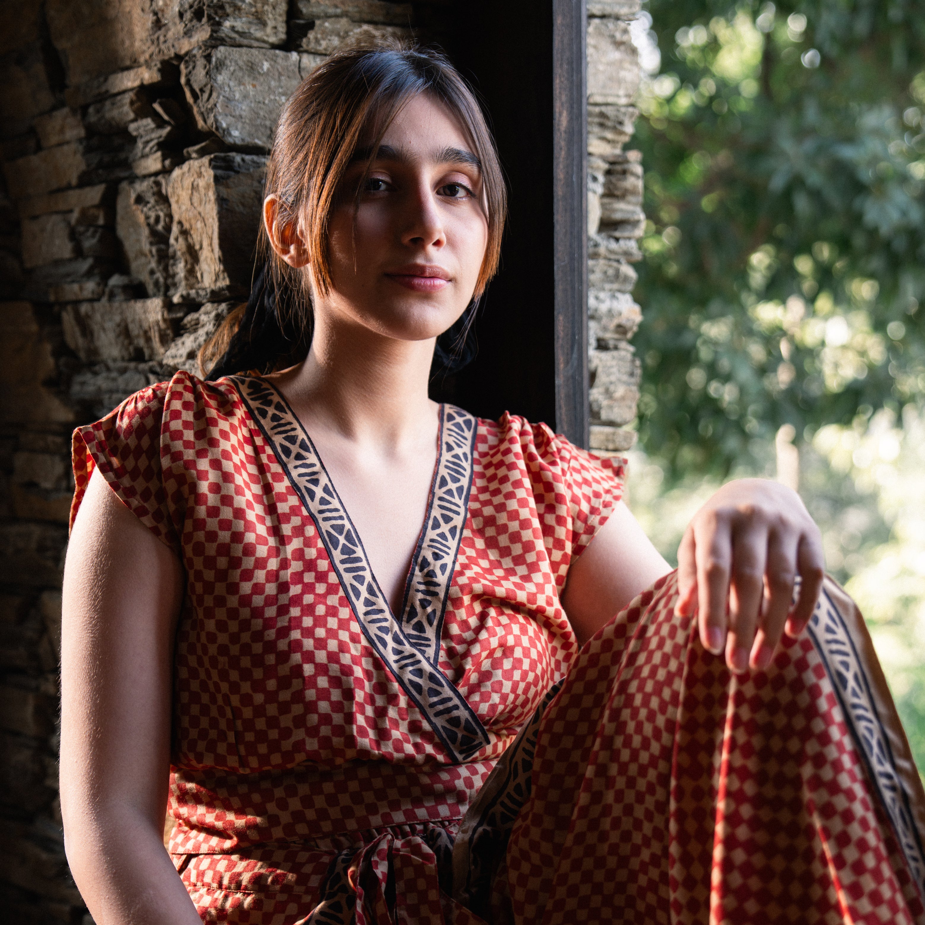 Madder Checkered Grid Pant