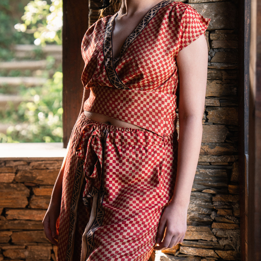 Madder Checkered Grid Pant